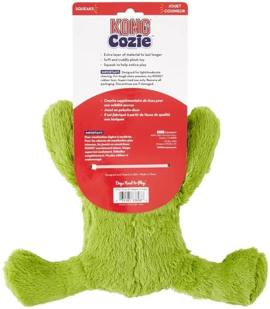 KONG Cozie Ali the Alligator Dog Toy 7 KONG Cozie Ali the Alligator Dog Toy - Image 5