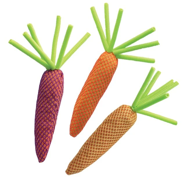 KONG Nibble Carrots Assorted Cat Toy, Color Varies 3 KONG Nibble Carrots Assorted Cat Toy, Color Varies