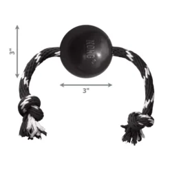 KONG Ball with Rope Dog Chew Toy, Large -KONG Toys Shop 232496 PT2. SY630 V1603132906