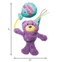 KONG Cat Occasions Birthday Teddy Plush Cat Toy with Catnip -KONG Toys Shop 262941 PT2. SY630 V1611090486