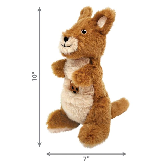 KONG Shakers Passports Kangaroo Squeaky Plush Dog Toy, Medium 4 KONG Shakers Passports Kangaroo Squeaky Plush Dog Toy, Medium - Image 2