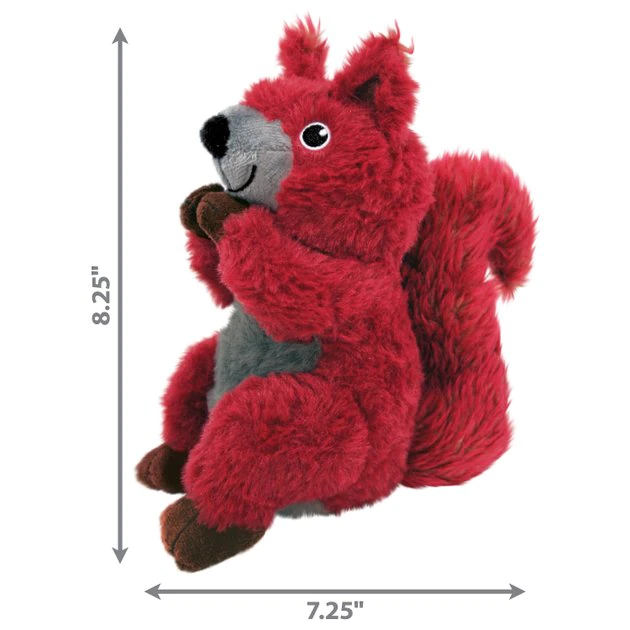 KONG Shakers Passports Red Squirrel Squeaky Plush Dog Toy, Medium 4 KONG Shakers Passports Red Squirrel Squeaky Plush Dog Toy, Medium - Image 2
