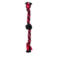 KONG Signature Dual Knot & Ball Tug Rope Dog Toy