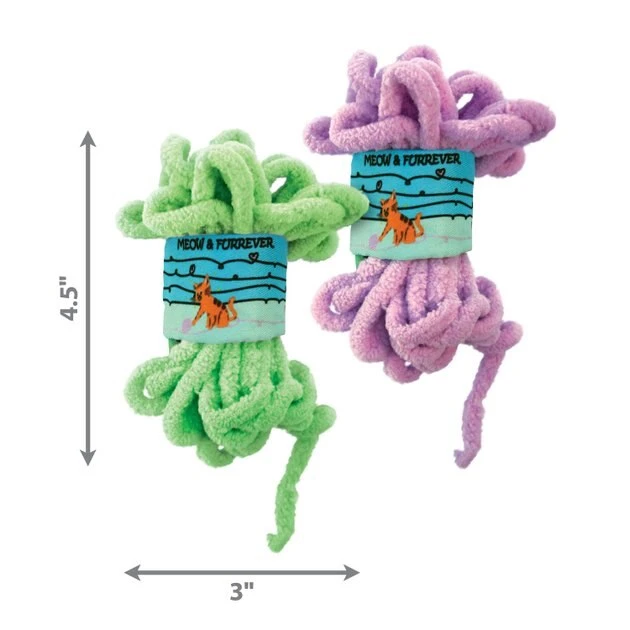 KONG Pull-A-Partz Yarnz Assorted Plush Cat Toy with Catnip 5 KONG Pull-A-Partz Yarnz Assorted Plush Cat Toy with Catnip - Image 3