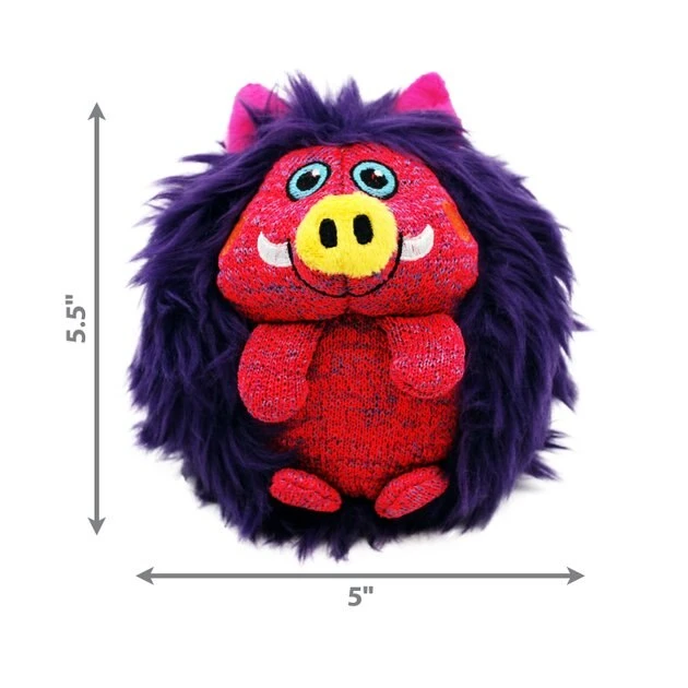 KONG ZigWigz Warthog Squeaky Plush Dog Toy, Medium 4 KONG ZigWigz Warthog Squeaky Plush Dog Toy, Medium - Image 2