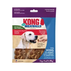 KONG Meatballs Mini Grain-Free Chicken Dog Treats, 4-oz bag