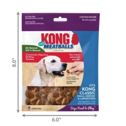KONG Meatballs Mini Grain-Free Chicken Dog Treats, 4-oz bag -KONG Toys Shop 295100 PT3. SY630 V1623148070