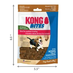 KONG Bites Grain-Free Peanut Butter Dog Treats, 5-oz bag -KONG Toys Shop 295106 PT3. SY630 V1623140574