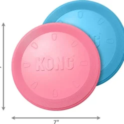 KONG||Wellness KONG Puppy Flyer Dog Toy, Color Varies + Wellness Soft Puppy Bites Lamb & Salmon Recipe Grain-Free Dog Treats, 3-oz pouch -KONG Toys Shop 298190 PT3. SY630 V1623196950