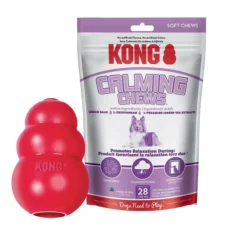 KONG Classic Toy + Calming Chews Medium & Large Dog Supplement