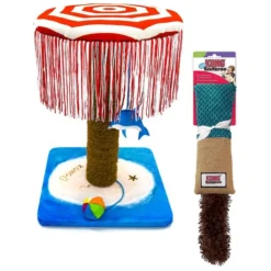 KONG Play Spaces CATbana Toy + Kickeroo Cuddler Cat Toy, Color Varies