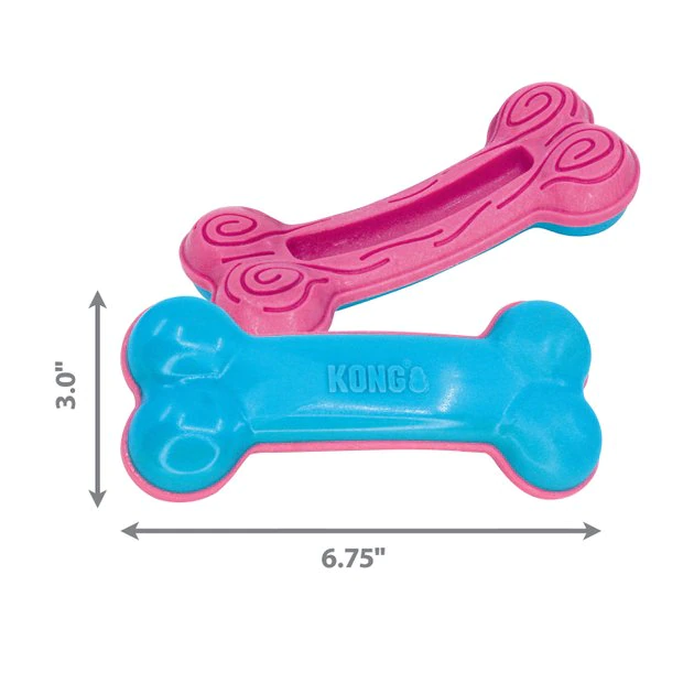 KONG ChewStix Puppy Curve Bone, Pink/Blue 4 KONG ChewStix Puppy Curve Bone, Pink/Blue - Image 2