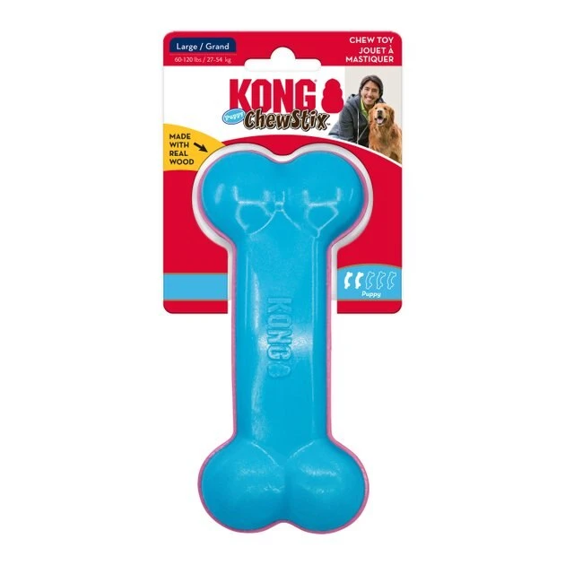 KONG ChewStix Puppy Curve Bone, Pink/Blue 6 KONG ChewStix Puppy Curve Bone, Pink/Blue - Image 4