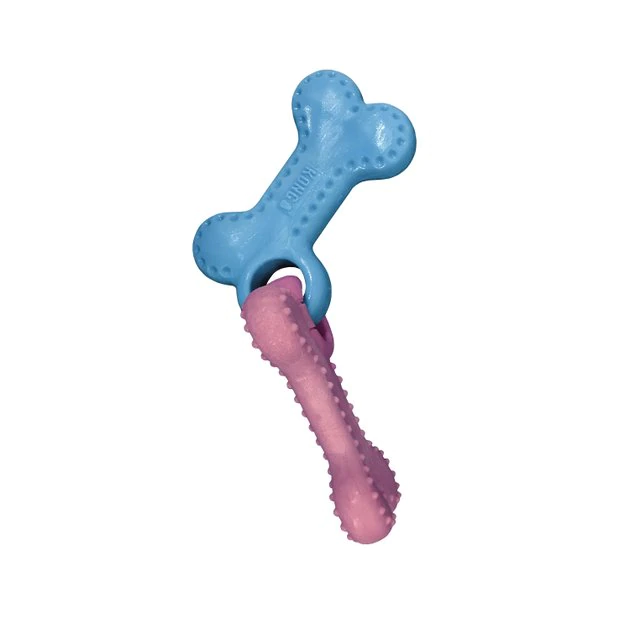 KONG ChewStix Puppy Linked Bones, Pink/Blue 3 KONG ChewStix Puppy Linked Bones, Pink/Blue