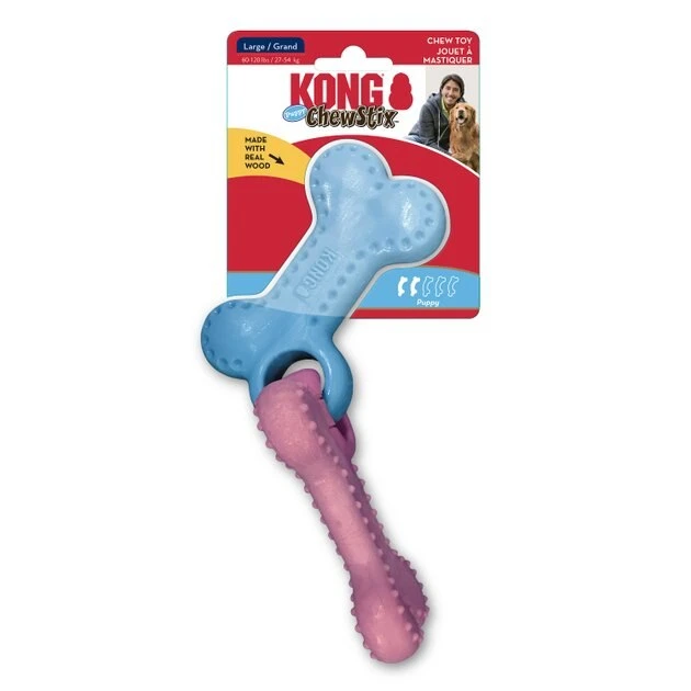KONG ChewStix Puppy Linked Bones, Pink/Blue 6 KONG ChewStix Puppy Linked Bones, Pink/Blue - Image 4