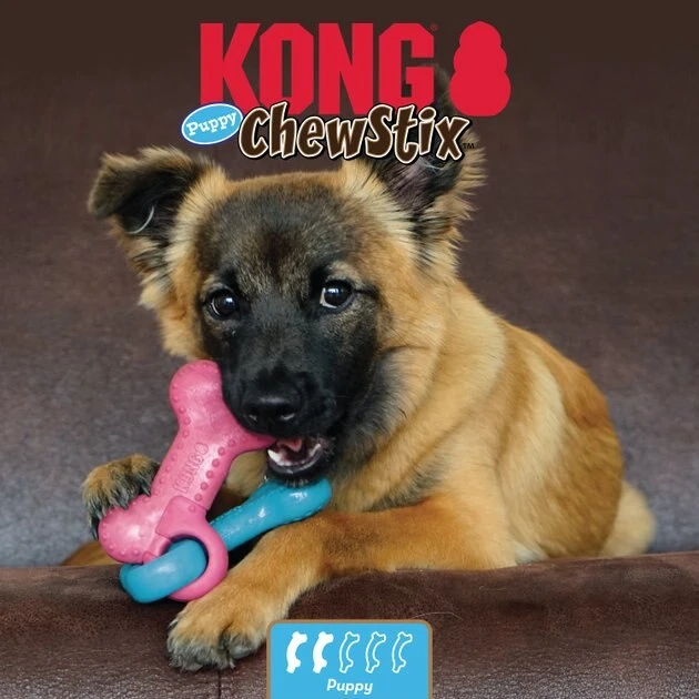 KONG ChewStix Puppy Linked Bones, Pink/Blue 7 KONG ChewStix Puppy Linked Bones, Pink/Blue - Image 5