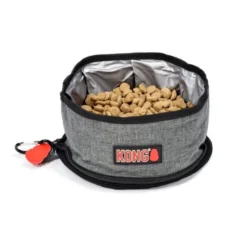 KONG Fold-Up Dog Bowl, Red & Black, Small -KONG Toys Shop 364073 PT3. SY630 V1643842932