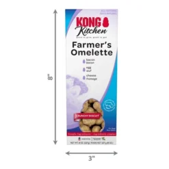 KONG Kitchen Farmers Omelette Grain Free Bacon & Cheese Crunchy Biscuit Dog Treats, 8-oz box -KONG Toys Shop 534854 PT3. SY630 V1657658788