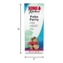 KONG Kitchen Poke Party' Salmon Crunchy Biscuit Dog Treats, 8-oz box -KONG Toys Shop 534886 PT3. SY630 V1657658788