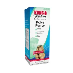 KONG Kitchen Poke Party' Salmon Crunchy Biscuit Dog Treats, 8-oz box -KONG Toys Shop 534886 PT4. SY630 V1657658788