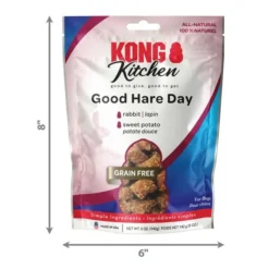 KONG Kitchen Good Hare Day Grain-Free Rabbit Chewy Dog Treats, 5-oz box -KONG Toys Shop 534918 PT3. SY630 V1657658789