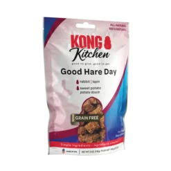 KONG Kitchen Good Hare Day Grain-Free Rabbit Chewy Dog Treats, 5-oz box -KONG Toys Shop 534918 PT4. SY630 V1657658789