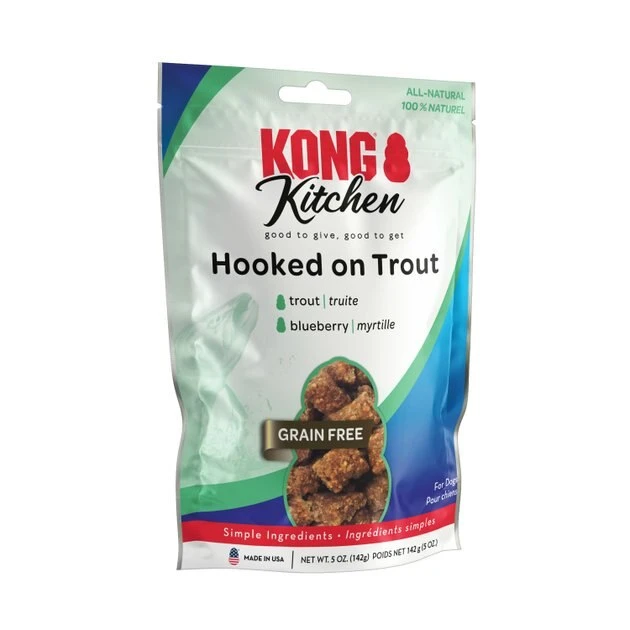 KONG Kitchen Hooked On Trout Grain-Free Cod Chewy Dog Treats, 5-oz box 7 KONG Kitchen Hooked On Trout Grain-Free Cod Chewy Dog Treats, 5-oz box - Image 5