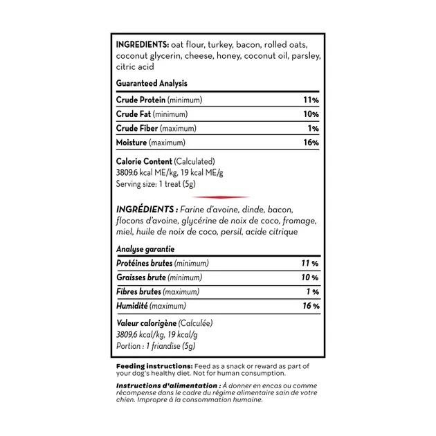 KONG Kitchen Join The Club Sandwich Grain-Free Bacon, Turkey & Cheese Chewy Dog Treats, 7-oz box 4 KONG Kitchen Join The Club Sandwich Grain-Free Bacon, Turkey & Cheese Chewy Dog Treats, 7-oz box - Image 2