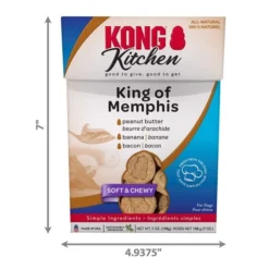 KONG Kitchen King of Memphis Grain-Free Bacon & Peanut Butter Chewy Dog Treats, 7-oz box -KONG Toys Shop 535046 PT3. SY630 V1657658791