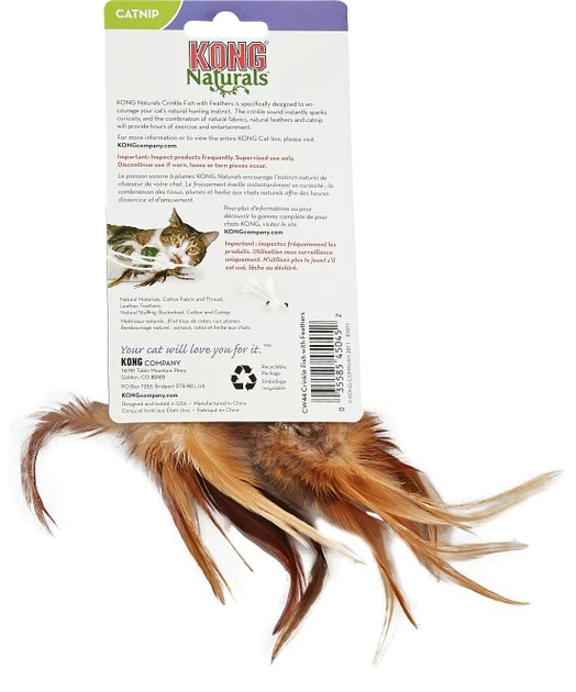 KONG Crinkle Fish Cat Toy, Color Varies 6 KONG Crinkle Fish Cat Toy, Color Varies - Image 4