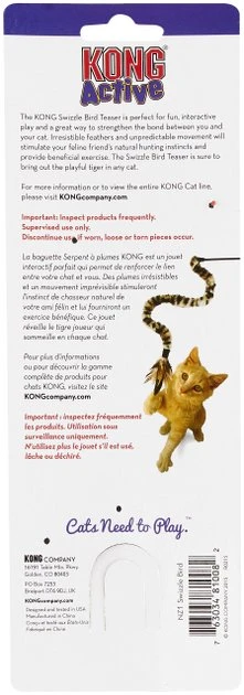 KONG Swizzle Bird Cat Teaser, Color Varies 6 KONG Swizzle Bird Cat Teaser, Color Varies - Image 4