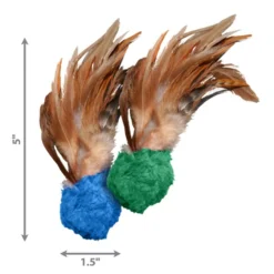 KONG Naturals Crinkle Ball with Feathers Cat Toy, Color Varies -KONG Toys Shop 62878 PT2. SY630 V1603133807