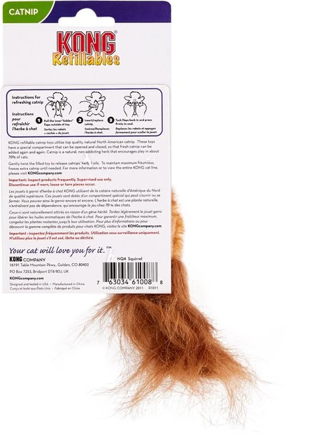 KONG Refillable Squirrel Catnip Cat Toy 6 KONG Refillable Squirrel Catnip Cat Toy - Image 4