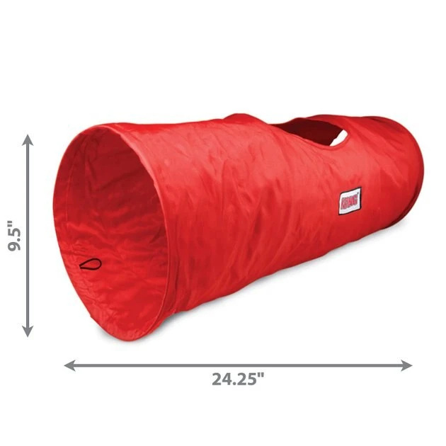 KONG Active Nylon Tunnel Cat Toy, Red 5 KONG Active Nylon Tunnel Cat Toy, Red - Image 3