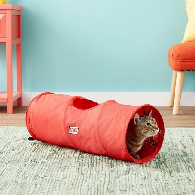 KONG Active Nylon Tunnel Cat Toy, Red 10 KONG Active Nylon Tunnel Cat Toy, Red - Image 8