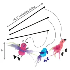 KONG Active Feather Teaser Cat Toy, Color Varies -KONG Toys Shop 66578 PT2. SY630 V1603135292