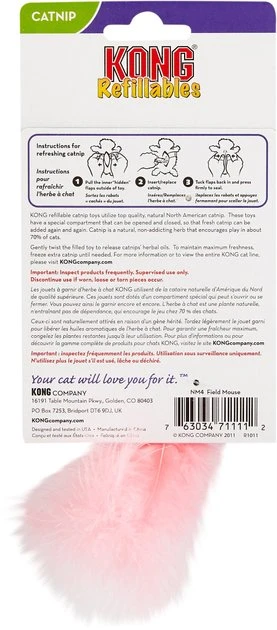 KONG Refillable Field Mouse Catnip Cat Toy 6 KONG Refillable Field Mouse Catnip Cat Toy - Image 4