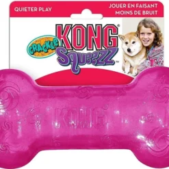 KONG Squeezz Crackle Bone for Dogs, Color Varies -KONG Toys Shop 84466 PT4. SY630 V1603146078