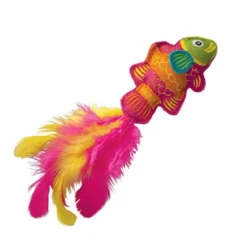 KONG Tropics Fish Catnip Toy, Pink