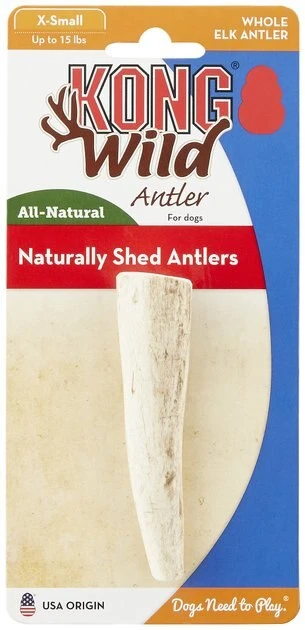 KONG Wild Whole Elk Antler Dog Chew 3 KONG Wild Whole Elk Antler Dog Chew